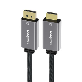 MBEAT Tough Link 1.8m 4K/60Hz Display Port to HDMI Cable - Connects DisplayPort to HDMI 4K@60Hz 3840×2160, Gold Plated, Aluminium, Nylon Braided - L-USMB-XCB-DPHDM18 shop at AUSTiC 3D Shop