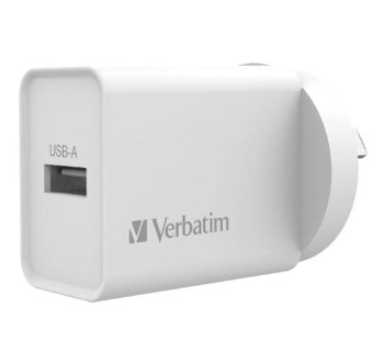 VERBATIM USB Charger Single Port 2.4A - White Single Port Wall Charger - L-MPV-66590 shop at AUSTiC 3D Shop