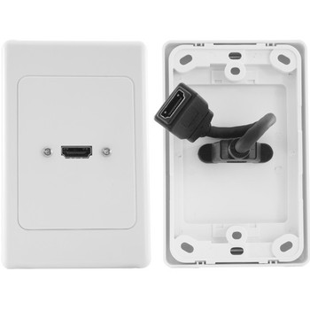 PRO2 HDMI SINGLE WALL PLATE WITH FLEXIBLE REAR SOCKET