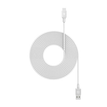 MOPHIE USB-A To USB-C Cable - 3M - For USB-C Devices, USB-A Devices - White (409903207), Durable Connectors, Durable Braided Cable