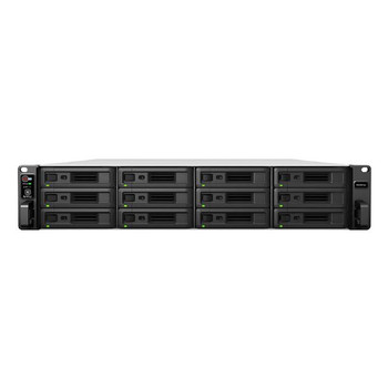 Synology RackStation RS3621XS+ 12-Bay 3.5"; Diskless 4xGbE NAS ,Intel Xeon D-1541,2.1GHz, 8GB DDR4 RAM, 2xUSB3.2,  Synology Compatible drives only.