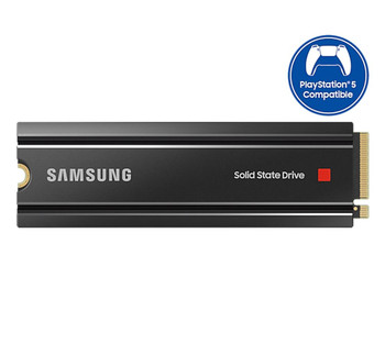 SAMSUNG 980 Pro 1TB NVMe SSD with Heatsink 7000MB/s 5000MB/s R/W 1000K/1000K IOPS 600TBW 1.5M Hrs MTBF M.2 2280 PCIe 4.0 Gen4 3-bit MLC V-NAND 5yrs