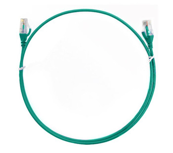 8WARE CAT6 Ultra Thin Slim Cable 1m / 100cm - Green Color Premium RJ45 Ethernet Network LAN UTP Patch Cord 26AWG for Data Only, not PoE