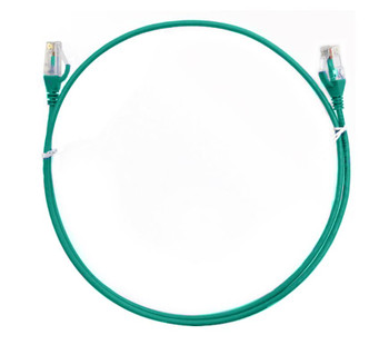 8WARE CAT6 Ultra Thin Slim Cable 15m / 1500cm - Green Color Premium RJ45 Ethernet Network LAN UTP Patch Cord 26AWG for Data Only, not PoE