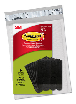 COMMAND Command Large Picture Hanging Strips Value Pack, 14 Pairs, Black, PH206BLK-14NA 