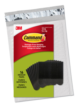 COMMAND Command PH204BLK-16NA Value Pack Picture Hanging Strips, Medium, Black 