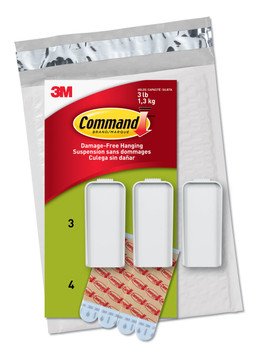 COMMAND Command PH044-3NA Value Pack Canvas Hanger, Large, White 