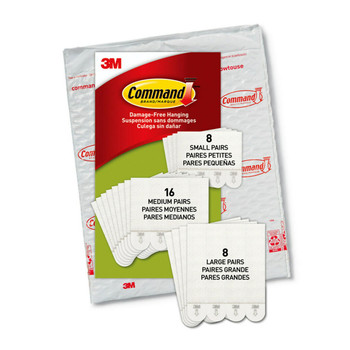 Command Medium & Large Picture Hanging Strips, White, 8 Medium, 8 Large Pairs, Decorate Damage-Free (PH209-16NA)