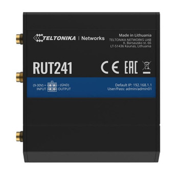 TELTONIKA RUT241 - Compact industrial 4G (LTE) router equipped with 2x Ethernet ports, WAN Failover