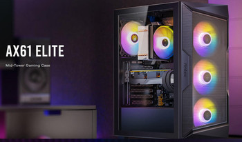  ANTEC NAX61 Elite ATX, 4x 120mm ARGB Fans included, Up to 8x 120mm. 360mm Radiator Front & 240mm Top, 32CM GPU & 16CM CPU, High Airflow Gaming Case 