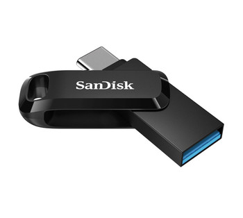 SANDISK 256GB Ultra Dual Drive Go 2-in-1 USB-C & USB-A Flash Drive Memory Stick 150MBs USB3.1 Type-C Swivel for Android Smartphones Tablets Macs PCs