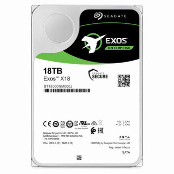 SEAGATE Seagate Exos X18 18TB HDD, 512E4KN SATA, 7200RPM, 3.5, 256MB Cache, 5 Years