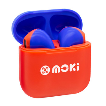 MOKI MokiPods Mini TWS Earphones for Kids Volume Limited - Red Blue