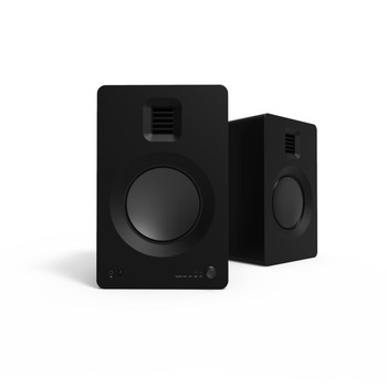  Kanto TUK 260W Powered Bookshelf Speakers with Headphone Out, USB Input, Dedicated Phono Pre-amp, Bluetooth - Pair, Matte Black 