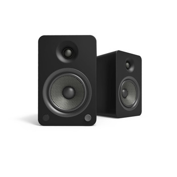  Kanto YU6 200W Powered Bookshelf Speakers with Bluetooth® and Phono Preamp - Pair, Matte Black 