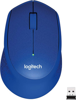  LOGITECH M331 SILENT PLUS Wireless Mouse Blue DPI (Min/Max): 1000± 1-Year Limited Hardware 