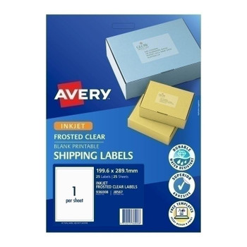 Avery AVERY IJ LbClr J8567 1UP Pack of 25 Box of 5