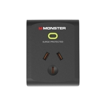  MONSTER Single Socket Surge Protector - Black 