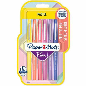  PAPER MATE Flair FeltTip Pastl Pack of 6 Box of 6 