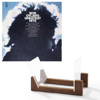 Sony Music Bob Dylan Greatest Hits Vinyl Album & Crosley Record Storage Display lay Stand 