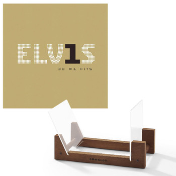 Sony Music Elvis Presley Elvis 30 #1 Hits Vinyl Album & Crosley Record Storage Display lay Stand 