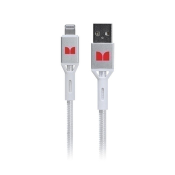 MONSTER Lightning to USB-A Braided Cable - White 1.2m MONSTER Lightning to USB-A Braided Cable - White 1.2m