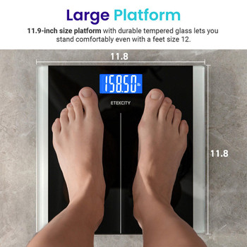  Etekcity Digital Body Weight Bathroom Scale - Black 