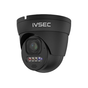  IVSEC IVSEC TURRET IP CAMERA 8MP 2.8MM-12MM MOTORISED LENS 25 FPS POE IP66 ADV DET BLACK 