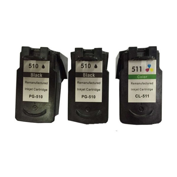 Remanufactured Value Pack 2 x PG510 Black & 1 x CL511 Colour