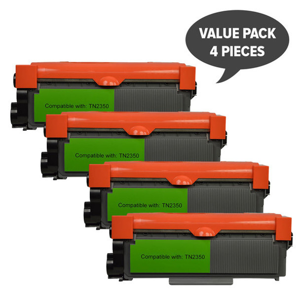 TN-2350 Premium Generic Toner Cartridge x 4