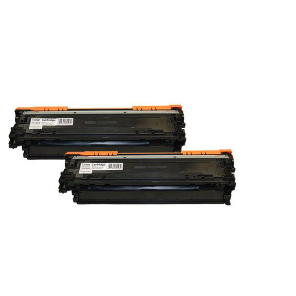 HP Compatible 2 x CE270A 650A Black Cartridge 322 Premium Generic Toner