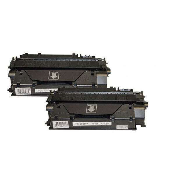 HP Compatible 2 x CF280X Premium Generic Toner