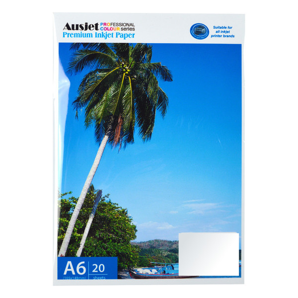 AUSTiC 115gsm A6 Sticker Glossy Photo Paper 20 Sheets
