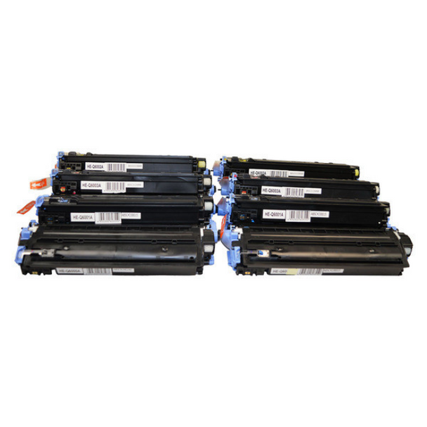 HP Compatible Q6000 Cart307 124A Series Generic Toner Set X 2