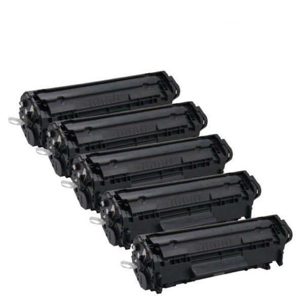 HP Compatible Q2612A 12A Cartridge-303 Premium Generic Toner Set of 5