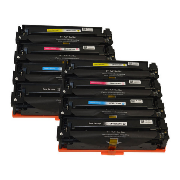 HP Compatible CF400X 201X Series Premium Generic Toner Cartridge Set x 2 8 Cartridges