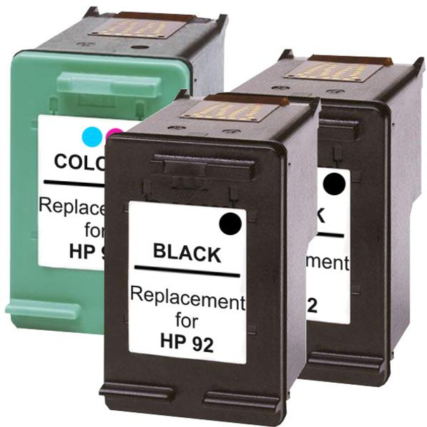 HP Compatible #92 Compatible Inkjet Cartridge Set #2 3 Cartridges