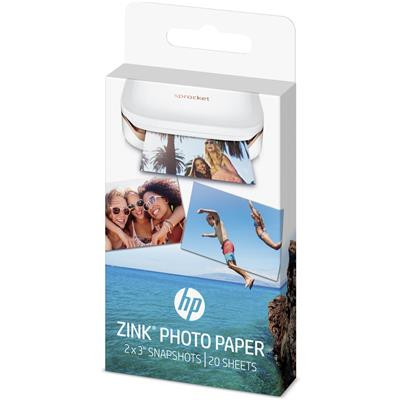 Genuine HP Sprocket Zink Sticky backed Photo Paper W4Z13A 20 sheet, 2"x 3"