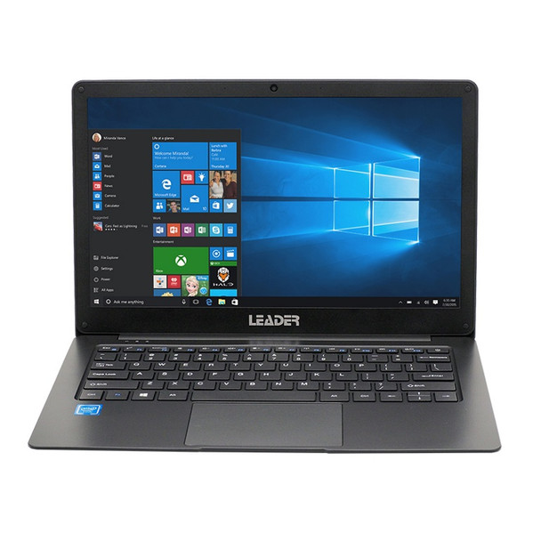 Leader Companion 308PRO Notebook, 13.3" Full HD, Celeron, 4GB, 64GB Storage, Windows 10 Professional, Black W10P