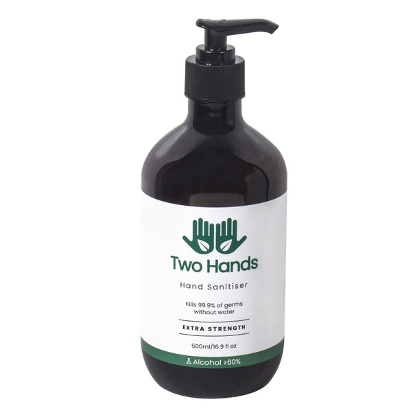 TWO HANDS SANITISER EXTRA STRENGTH  500ML GEL PUMP
