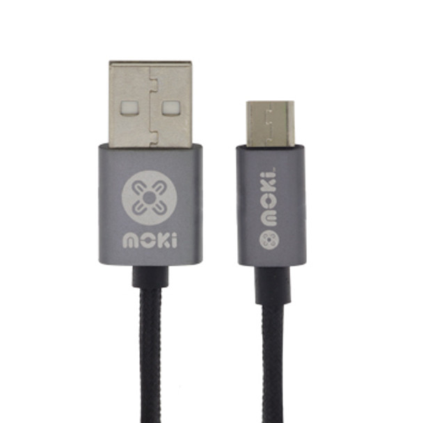 MOKI Braided MicroUSB SynCharge Pocket Cable (10cm)