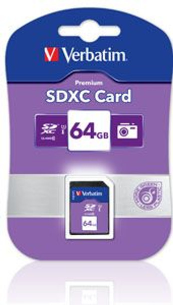 VERBATIM SDXC 64GB Class 10 UHS-I Up to 45MB/Sec 300X read speed