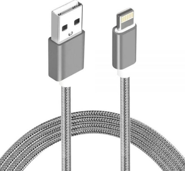 ASTROTEK 2m USB Lightning Data Sync Charger Grey White Color Cable for iPhone 7S 7 Plus 6S 6 Plus 5 5S iPad Air Mini iPod - L-CBAT-USBLIGHTNINGW-2 shop at AUSTiC 3D Shop