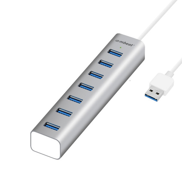MBEAT 7-Port USB 3.0 Powered Hub - USB 2.0/1.1/Aluminium Slim Design Hub with Fast Data Speeds (5Gbps) Power Delivery for PC and MAC devices - L-USMB-MB-HUB768 at AUSTiC 3D Shop