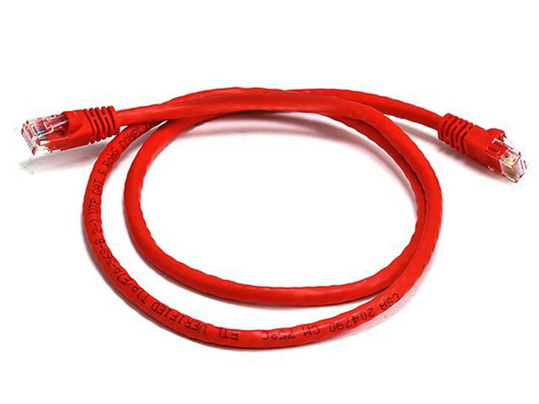 8WARE Cat6a UTP Ethernet Cable 0.5m 50cm Snagless Red