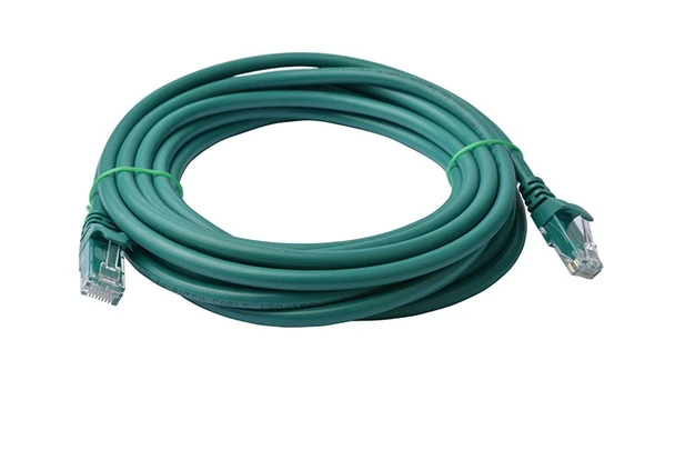8WARE Cat 6a UTP Ethernet Cable, Snagless - 7m Green LS