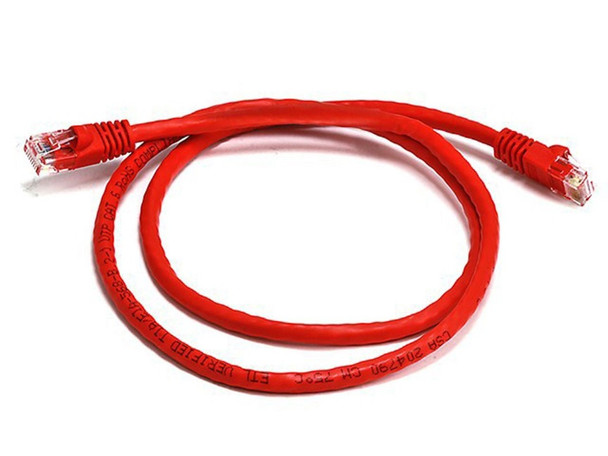 8WARE Cat6a UTP Ethernet Cable 2m Snagless Red