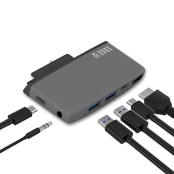 MBEAT Edge Go Multifunction USB- C Hub for Microsoft Surface Go （USB 3.0 Data x 2, USB-C Data x 1, HDMI, 3.5mm Audio, USB-C PD pass through charge