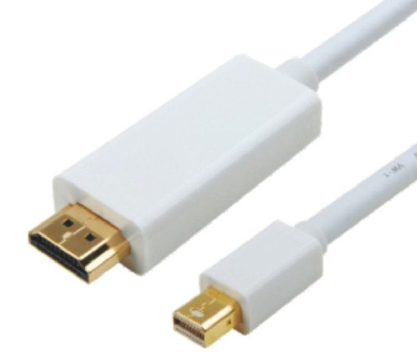 ASTROTEK Mini DisplayPort DP to HDMI Cable 2m - 20 pins Male to 19 pins Male Gold plated RoHS