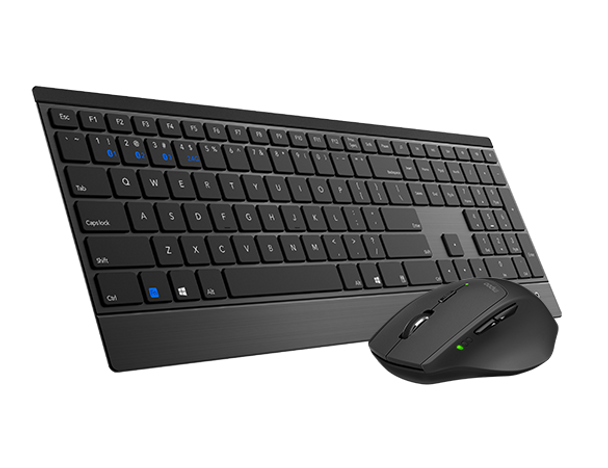 RAPOO 9500M Bluetooth & 2.4G Wireless Multi-mode Keyboard Mouse Combo Black - 1300DPI 4.5mm Ultra-Slim - L-KBRP-9500M-BLACK shop at AUSTiC 3D Shop